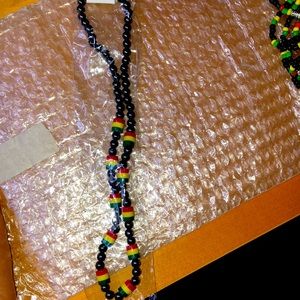 Red gold & green Necklace